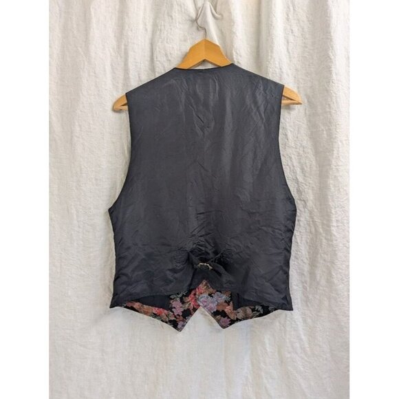 Lizwear 1990s Vintage women's size 12 floral upholstery style fashion vest V4 - Picture 5 of 10